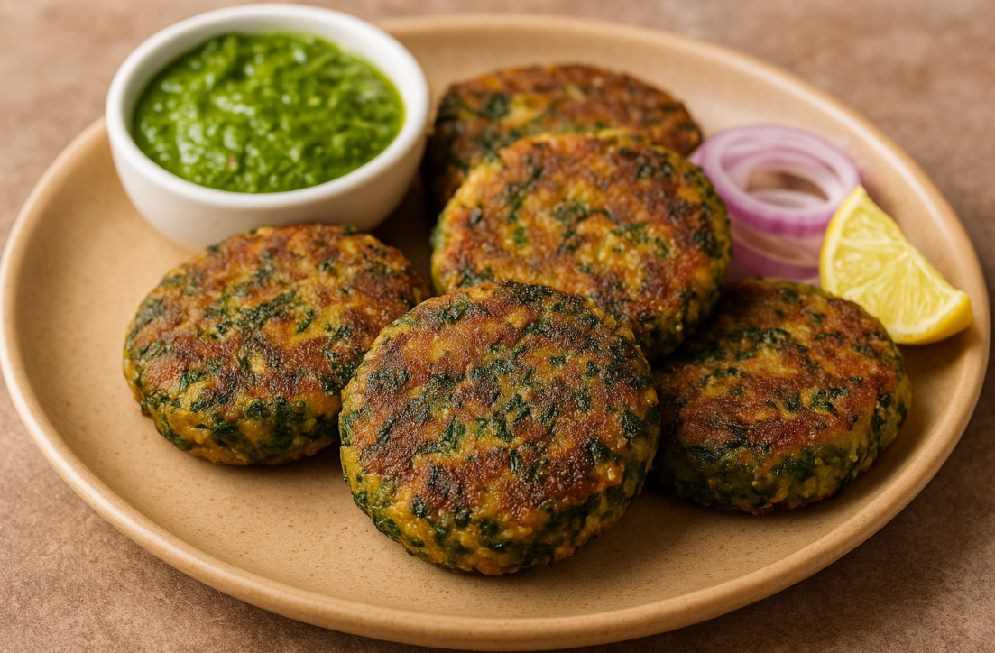 Oats Palak Tikki